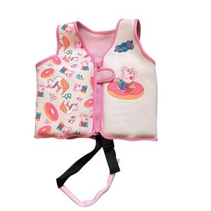 Peppa Pig Youth Small/Medium‎ Pink One Piece Swim Vest Safety Buckle Adjustable